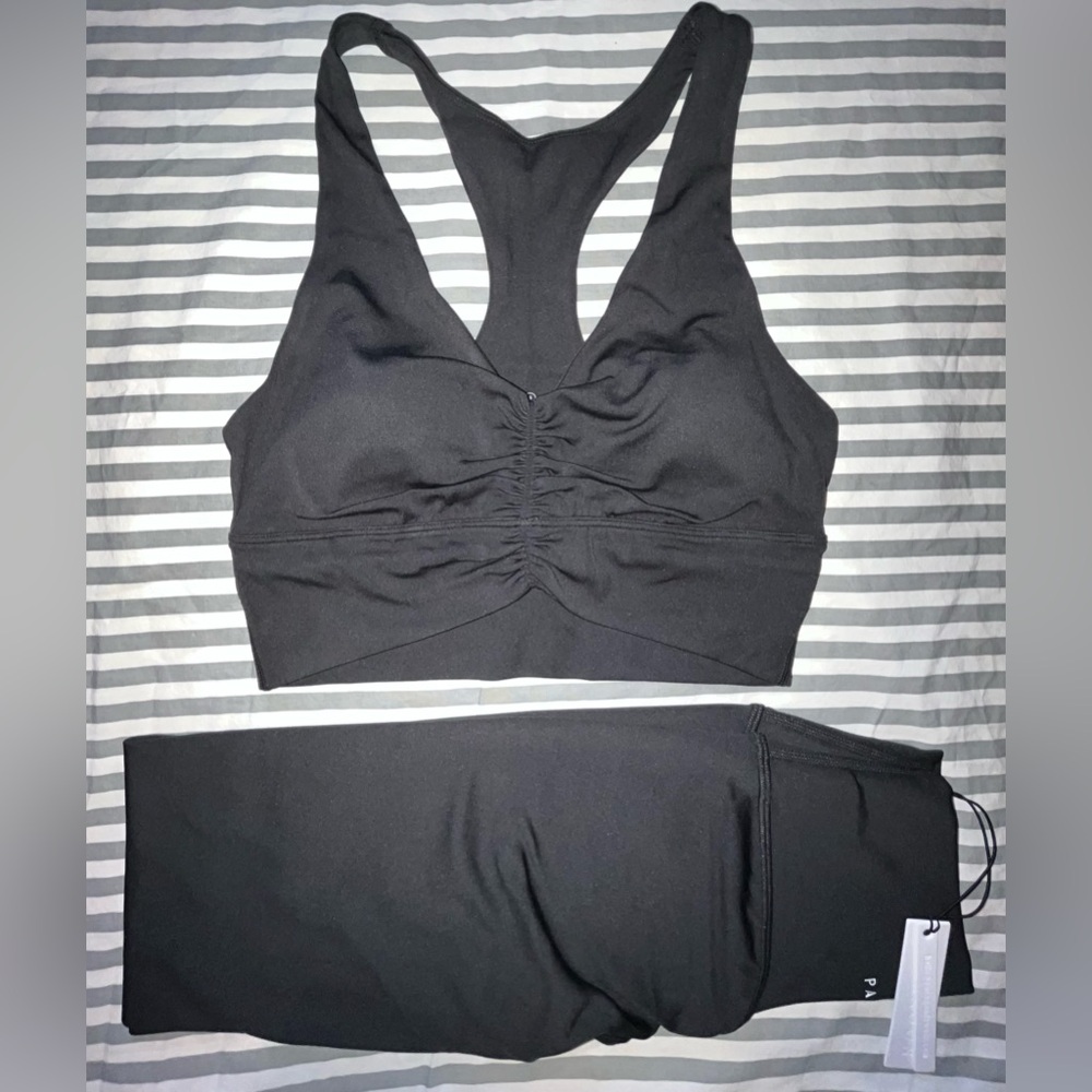 Paragon Reluna Sculptseam Legging Plus + Ruched Bra in Black Size S